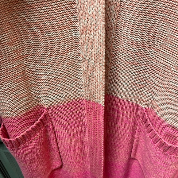 NWT Torrid size 6x (30W) Pink Ombre Stripe Slouchy Duster Sweater - Picture 5 of 6